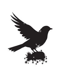 Obraz premium Vector Bird with Star Cluster Graphic