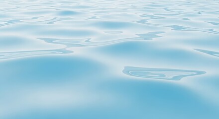 Peaceful blue water surface with gentle ripples under soft lighting