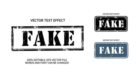 Obraz premium Fake Stamp Vector Graphic with Editable Text and Grunge Effect