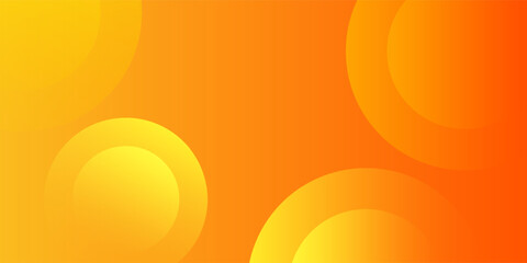 Abstract orange background with circles. Vector