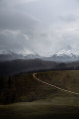 Mountains and forests, beautiful natural landscapes. Dombai and Arkhyz