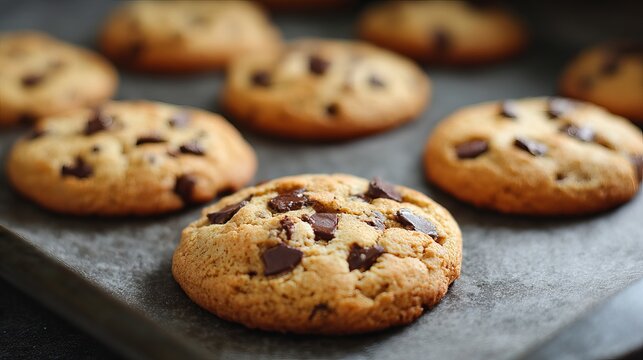 Indulge in warm, freshly baked chocolate chip cookies, a delightful treat perfect for any sweet craving or cozy moment