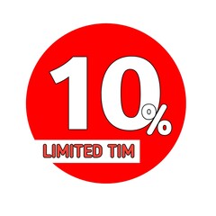10% Limited Time Sale Label