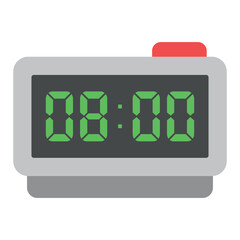 Digital Clock Icon &ndash; Modern Time Display Vector Illustration