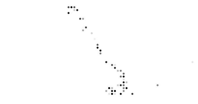 Abstract Dots Converging to Create Bahamas Map Shape