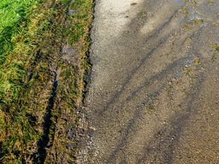 Feuchter Ackerboden nach vielen Regenfällen