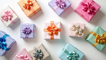 Pastel Gift Boxes with Bows