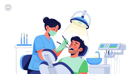 Dental checkup dentist examining patient teeth oral hygiene healthcare professional dentistry treatment clinic
