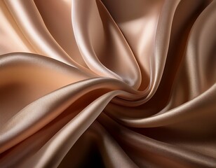 soft silk fabric draping elegantly with gentle waves and folds