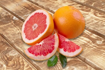 Tasty fresh ripe juicy Grapefruit fruit