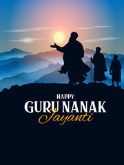 Happy Gurpurab, Guru Nanak Jayanti festival of Sikh celebration background