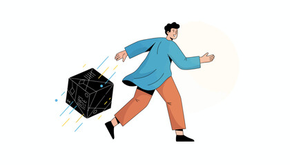 Strategic Pivot: Dynamic professional figure illustrating agility and rapid adaptation in high-stakes environments.