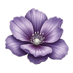 Obraz premium A beautiful purple poppy flower isolated on transparent background