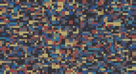 Colorful abstract digital art with geometric pixelated pattern