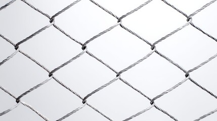 Fototapeta premium Closeup of a diamond pattern fence isolated on white background