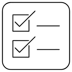 Vector art of checklist with two completed items