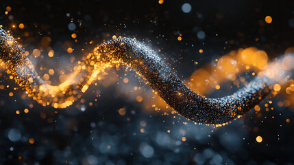 Hyperrealistic depiction of glowing data streams twisting and converging into an infinity symbol, symbolizing limitless digital flow, technology, and continuous information exchange.
