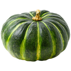 Vibrant green mini pumpkin fresh produce isolated for culinary and decorative uses