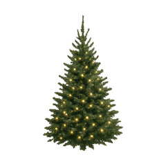 PNG Festive illuminated Christmas tree decoration.