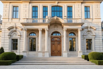Prächtiges französisches Herrenhaus mit klassischer Architektur und gepflegtem Garten
