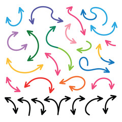 Collection of diverse stylized arrows vector illustration scalable graphic design elements for any project