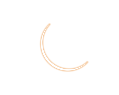 Minimal neon crescent moon outline for celestial designs, planners, and digital  Soft glowing lunar symbol for night themes, cute graphics, and aesthetic layouts. Modern moon clipart for sticker