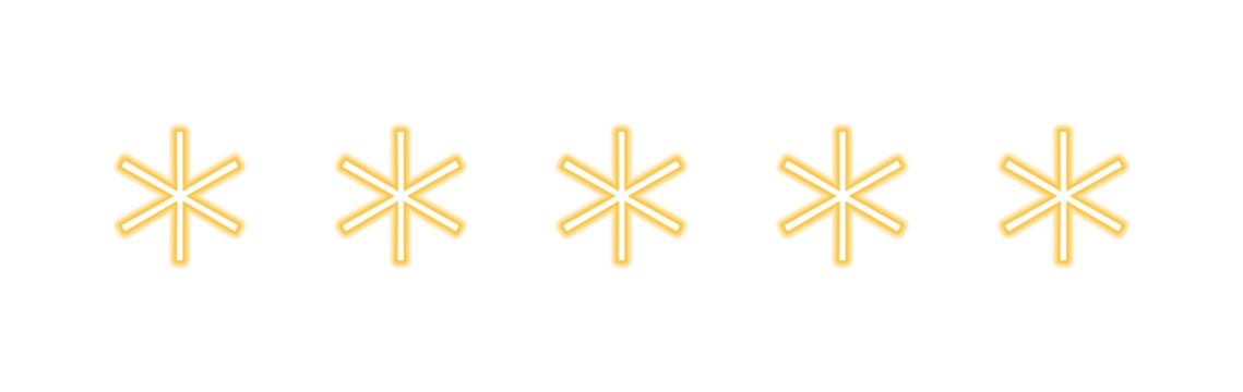 Neon yellow asterisk star line pattern for decoration, highlights, and digital designs. Glowing minimalist divider for planners, scrapbooks, borders, and modern layouts. Bright geometric symbol 