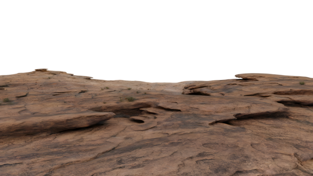 rustic rock formations. Isolated on transparent background, png