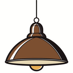Pendant Light Icon Vector Illustration | Modern Hanging Lamp Design for Interior and Home Decor