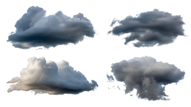 Dramatic clouds. Isolated on transparent background, png - Powered by Adobe