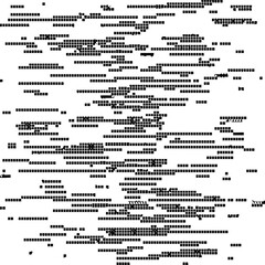 Series of short linear dashes form structured mechanical grid with evenly spaced alignment.