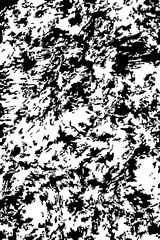 Dense splatter spots create irregular pattern with overlapping ink marks and scattered edges.