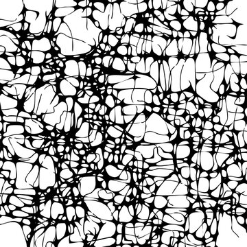 Irregular circular pores create perforated surface with variable spacing and overlapping forms.