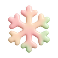 Obraz premium PNG Pastel snowflake icon design
