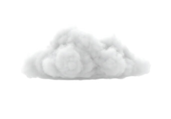 Fluffy white cloud isolated on transparent background