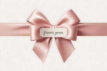Elegant pink satin bow with ribbon, symbolizing celebration, gifting, and heartfelt sentiments.
