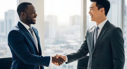 Business deal handshake successful partnership collaboration team