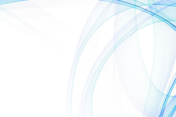 Abstract blue wave isolated on white background for presentation use