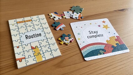 Routine and Stay Complete Puzzle Cards for Engaging Learning Activities