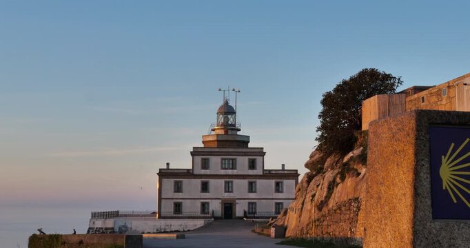 Cape Finisterre Lighthouse. End of the Way of ST James, Galicia, Spain