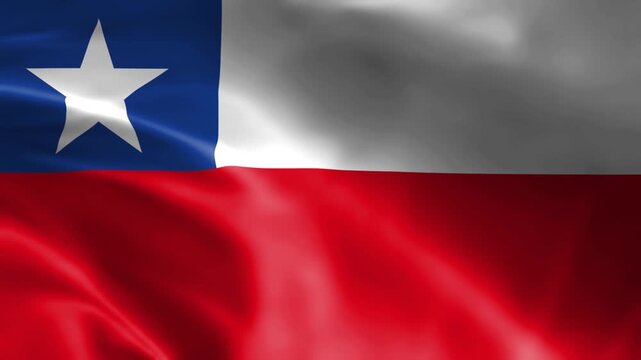 realistic waving national flag of chile with detailed fabric texture and soft light shadow background