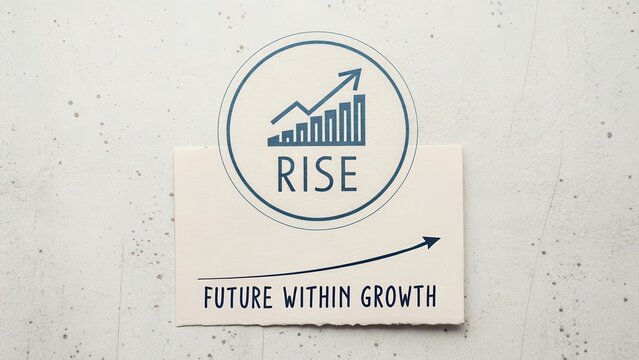 Rise Symbol Representing Growth and Future Planning Concept