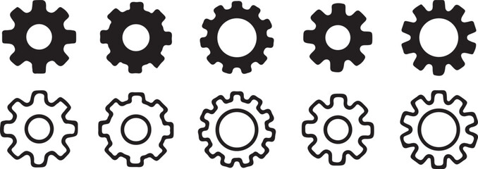 Settings icon Cogwheel, gear wheel System Maintenance Vector Symbo