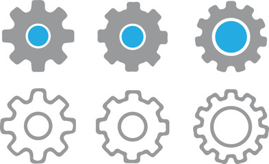 Settings icon Cogwheel, gear wheel System Maintenance Vector Symbo