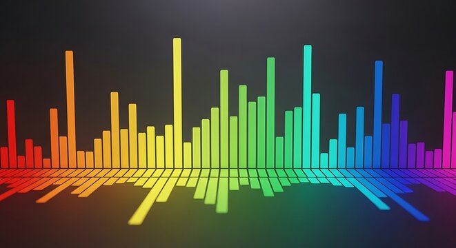 Rainbow Audio Equalizer Bars.