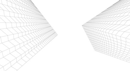 Abstract architecture vector 3d illustration