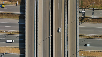 Road interchange or highway intersection. Junction transportation