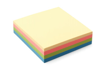 Fototapeta premium Stack of colorful sticky notes office supplies