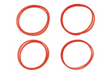 Red hand-drawn circles highlight marker elements, conceptualizing emphasis and correction on a transparent background