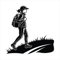 Hike Girl SVG